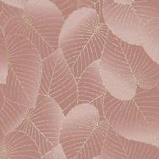 Muriva Pink Wallpapers Muriva Dendron Leaf Rose Gold Wallpaper Pink