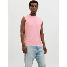 Herre - Pink Toppe Jack & Jones Printed Crew Neck Tank Top