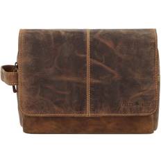 Greenburry Tasker Greenburry Vintage Toilet Bag Leather - Brown