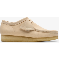 Lærred Mokkasiner Clarks Mokassin Wallabee - Taupe