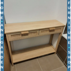 Homcom Slim Hallway with Storage Shelf 2 Drawers Console Table