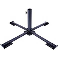 Metal Parasolfødder Aktive Klappbarer Metallständer 86 x 86 x 34 cm Schwarz