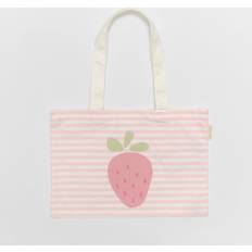 Beach Bags Sunnylife Kids Canvas Beach Bag Strawberry Sunshine - Pink Stripe