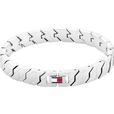 Tommy Hilfiger Sølv Armbånd Tommy Hilfiger Enamel Flag Stainless Steel Bracelet