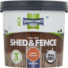 Johnstones Brown - Wood Paints Johnstones Johnstone's Shed and Fence One Coat Woodcare Golden Chestnut Wood Paint Brown