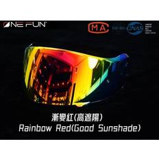 Maxpower CNS-3 Helmet Shield For Shoei Neotec 2 Neotec II - Rainbow Red