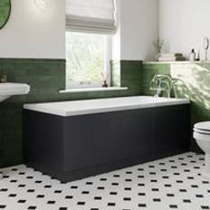Ceramica Black Gloss MDF Traditional Bath Side Panel 1700mm