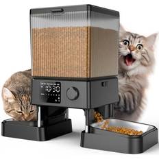 5L Automatic Cat Feeder with Timer for 2 Cats Knob Model