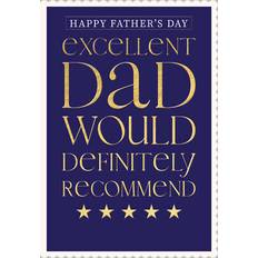 Abacus Excellent Dad Would Recommend Fathers Day Card Gold Foil