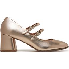 Tamaris Leather Mary Janes - Gold