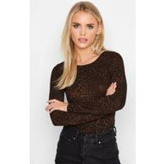 Leopard Shapewear & Under Garments PixieGirl Womens Petite Printed Bodysuit - Brown