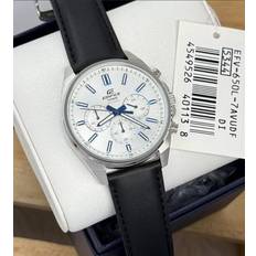 Casio Edifice Analog Standard Chronograph White Dial Quartz EFV-650L-7AV 100M Men's Watch