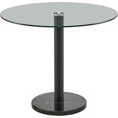 Ivy Bronx Round with Glass Top Glass Coffee Table