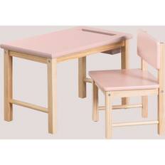 Sklum Set De Mesa Y Silla En Madera Dakota Kids Rosa Claro