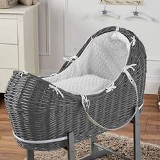 For Your Little One Fylo Moses Basket Pod Grey Wicker With Mattress
