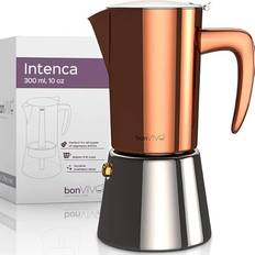 Copper Moka Pots bonVIVO Espressokocher Induktion Geeignet Edelstahl 300 ml