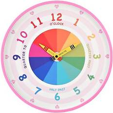 Alarm Clocks Hometime Kid's Tell The Time Wall Clock 30 cm