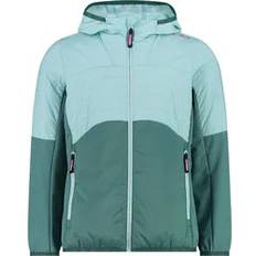 CMP Girl's Hybrid Jacket Fix Hood Syntetjacka Barn - Turkos/Blå