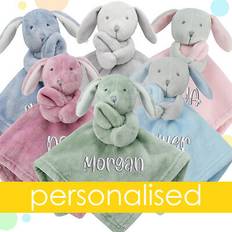 Metzuyan Personalised Baby Girls Bunny Comforter Keepsake