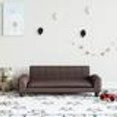Konstläder Soffor Barnrum vidaXL Barnsoffa Brun 90 x 53 x 30 cm Konstläder