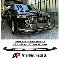 Auto Perfectionists UK Audi Q7 S Line SQ7 Gloss Black Front Splitter Spoiler Lip Body Kit Aero 2020+