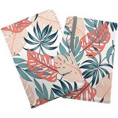 Green Passport Covers Warren Reed Designer Tropical Leaf Pattern Passport Cover - Green