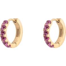 Dark Crystal Hoops 15 mm - Pink