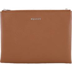Logo-Plaque Clutch - Silver Tone
