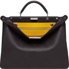 Peekaboo Leather Briefcase - Black