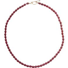 Love Drop Necklace - Burgundy