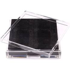 Black Place Mats Posh Placebox Clear Python Place Mat Black