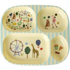 Rice Tallrikar & Skålar Rice Melamine Kids 4 Room Plate Mint