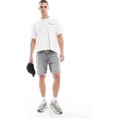 Lee Gråa Shorts Lee Rider Tvättade Shorts Med Smal Passform - Grå