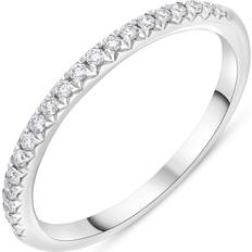 Eternity Rings - White Gold C W Sellors hite Gold Half Eternity 20 Brilliant Cut Diamonds Ring