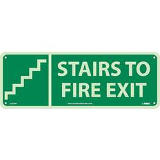 Fire Extinguishers National Marker Notice Signs Stairs To Fire Exit 5X14 Glow Rigid