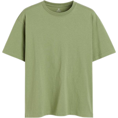 H&M Men Green Loose Fit T-shirt