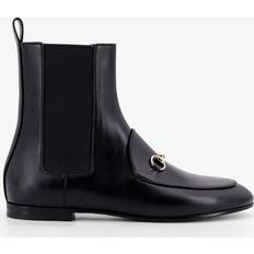 Gucci Women Boots Gucci Jordaan Leather Ankle Boots - Black
