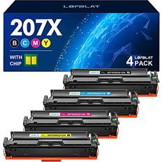 LOFBLAT 207X Toner Set Ersatz für Toner HP Color Laserjet Pro MFP M283fdw M255dw M282nw M283fdn M255nw M255 M282 M283 Drucker - Mit Chip