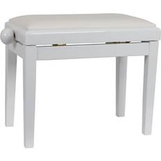 Innox PB 40W Piano Bench White Gloss Faux-Leather