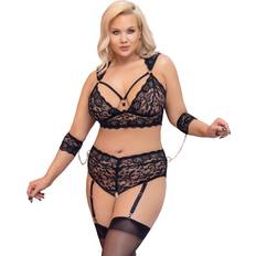 Bondage Plus Size Spets Bh-Set - Svart