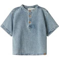 Skjorter Børnetøj på tilbud Name It Organic NMMFUNDO Denimskjorte - Blå