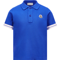Moncler Polo Shirts Moncler Enfant Boys Logo Patch Cotton Polo Shirt - Blue