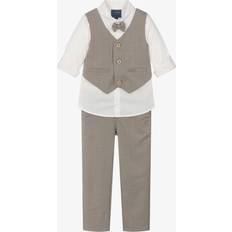 Beige Suits Children's Clothing Guess Boys Beige Pinstripe Waistcoat Suit - Beige