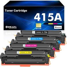 INKALFA Toner Compatible Replacement for HP 415A - Black/Cyan/Yellow Magenta