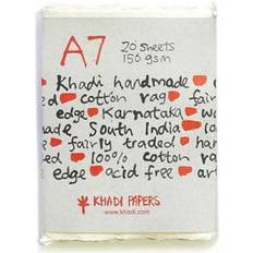 Khadi Rag Paper Pack 7cm x 10cm A7 150gsm 20 Sheets