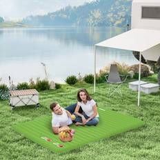 Green Camping Beds OutSunny Portable Inflatable Camping Bed with Double Mattress Green