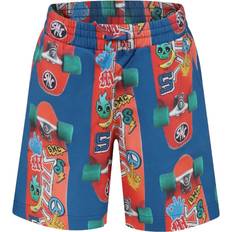 Stella McCartney Kids Skateboard Print Shorts - - Blue