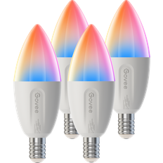 Govee Light Bulbs Govee Smart E14 Dimmable LED Light Bulbs 4-Pack