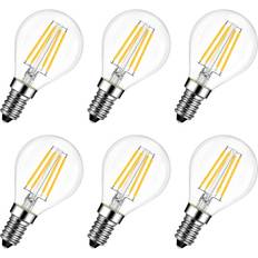 Aiperq Set mit 6 E14 6 W 2700 K LED-Glühbirnen ersetzt 60 W