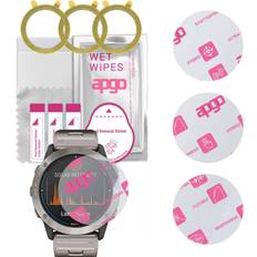 apgo 3x Ultra-Clear Hybrid Protective Glass Compatible With Garmin Quatix 6x Solar
